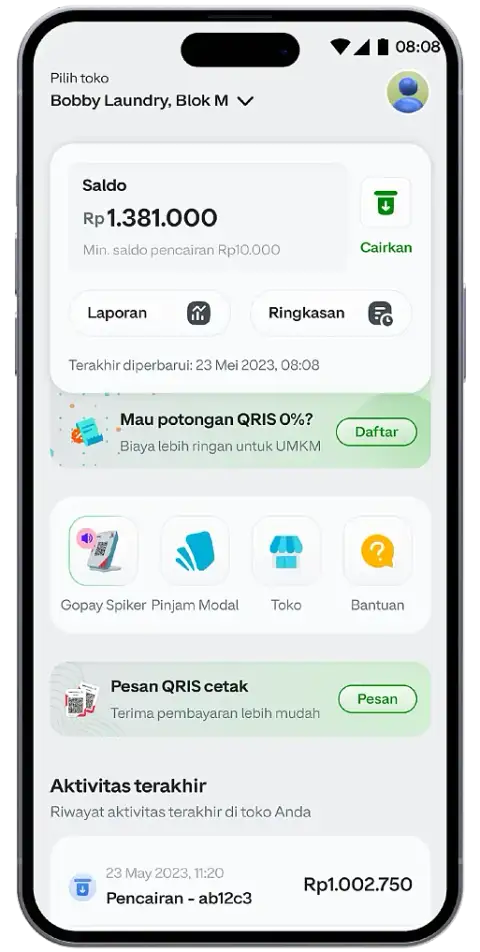 Aplikasi terbaru GoPay spesial untuk pemilik usaha.